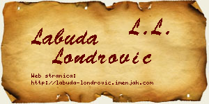 Labuda Londrović vizit kartica
